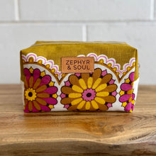 Load image into Gallery viewer, Second Life - Small Box Makeup Bag - Retro Flowers