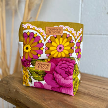 Load image into Gallery viewer, Second Life - Small Box Makeup Bag - Retro Flowers