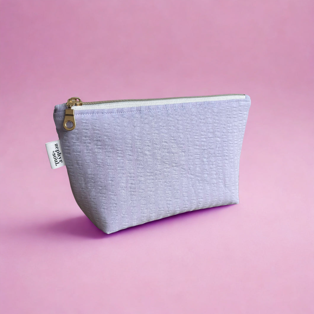 LIMITED EDITION -Lilac Cotton - XS Zipper Pouch