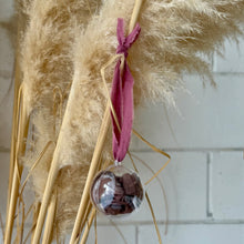 Load image into Gallery viewer, Christmas Bauble - Taupe Linen Scrunchie
