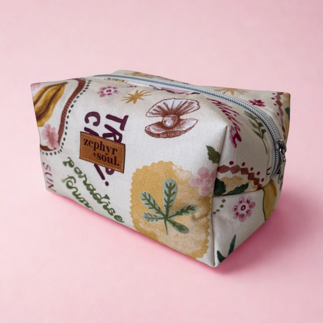 Tropical Holiday - Box Makeup Bag - Large