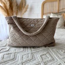 Load image into Gallery viewer, XL Quilted Tote Bag - Beige Cord
