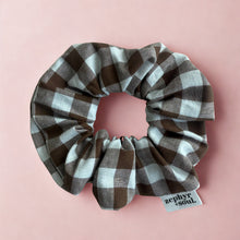 Load image into Gallery viewer, Christmas Bauble - Chocolate Gingham Scrunchie
