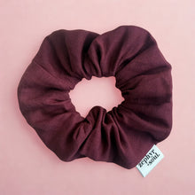 Load image into Gallery viewer, Christmas Bauble - Wine Linen Scrunchie

