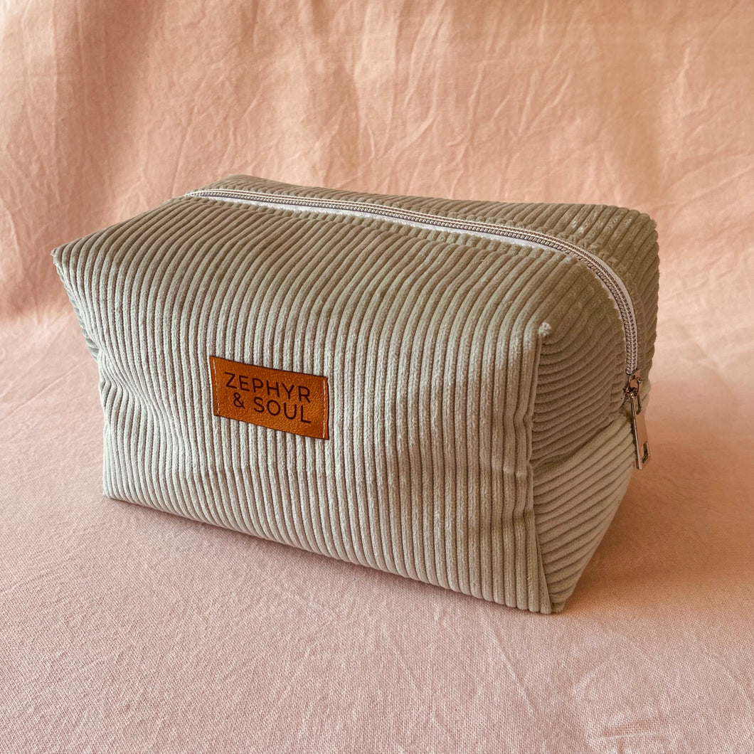 Makeup Bag - Green Cord