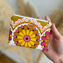 Load image into Gallery viewer, Second Life - Extra Small Zipper Pouch - Retro Flowers
