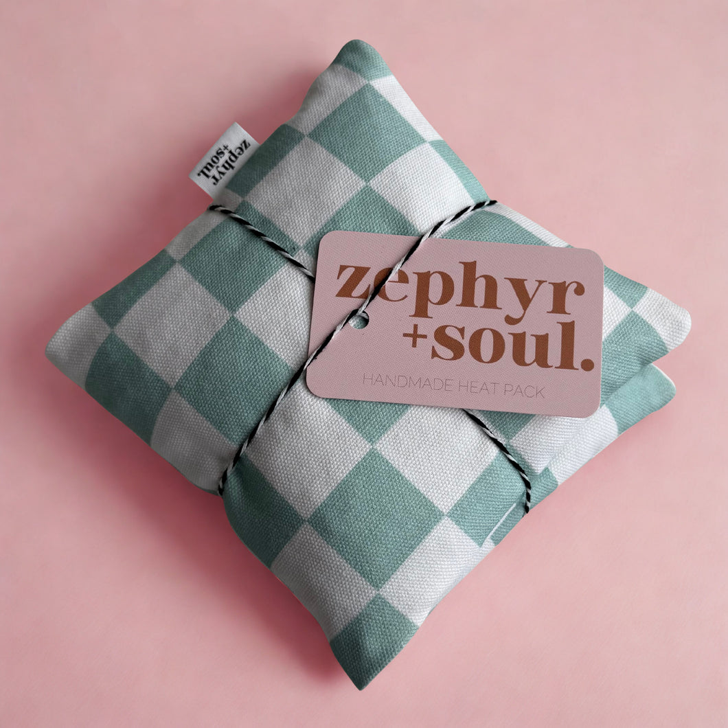 Soft Green Check - Standard Heat Pack