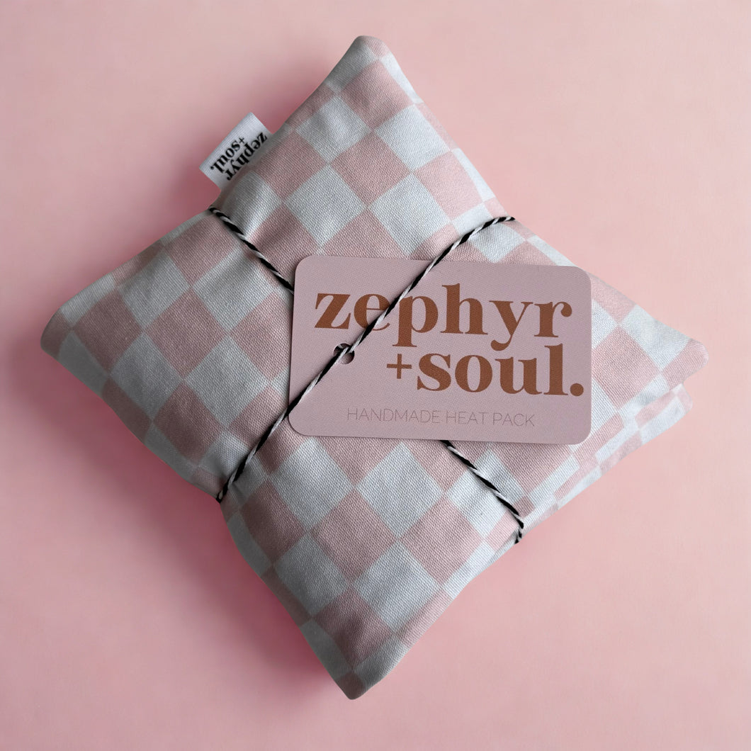 Baby Pink Check - Standard Heat Pack