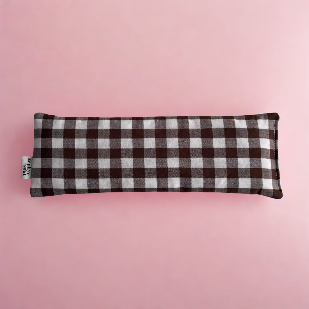 Chocolate Gingham - Eye Pillow